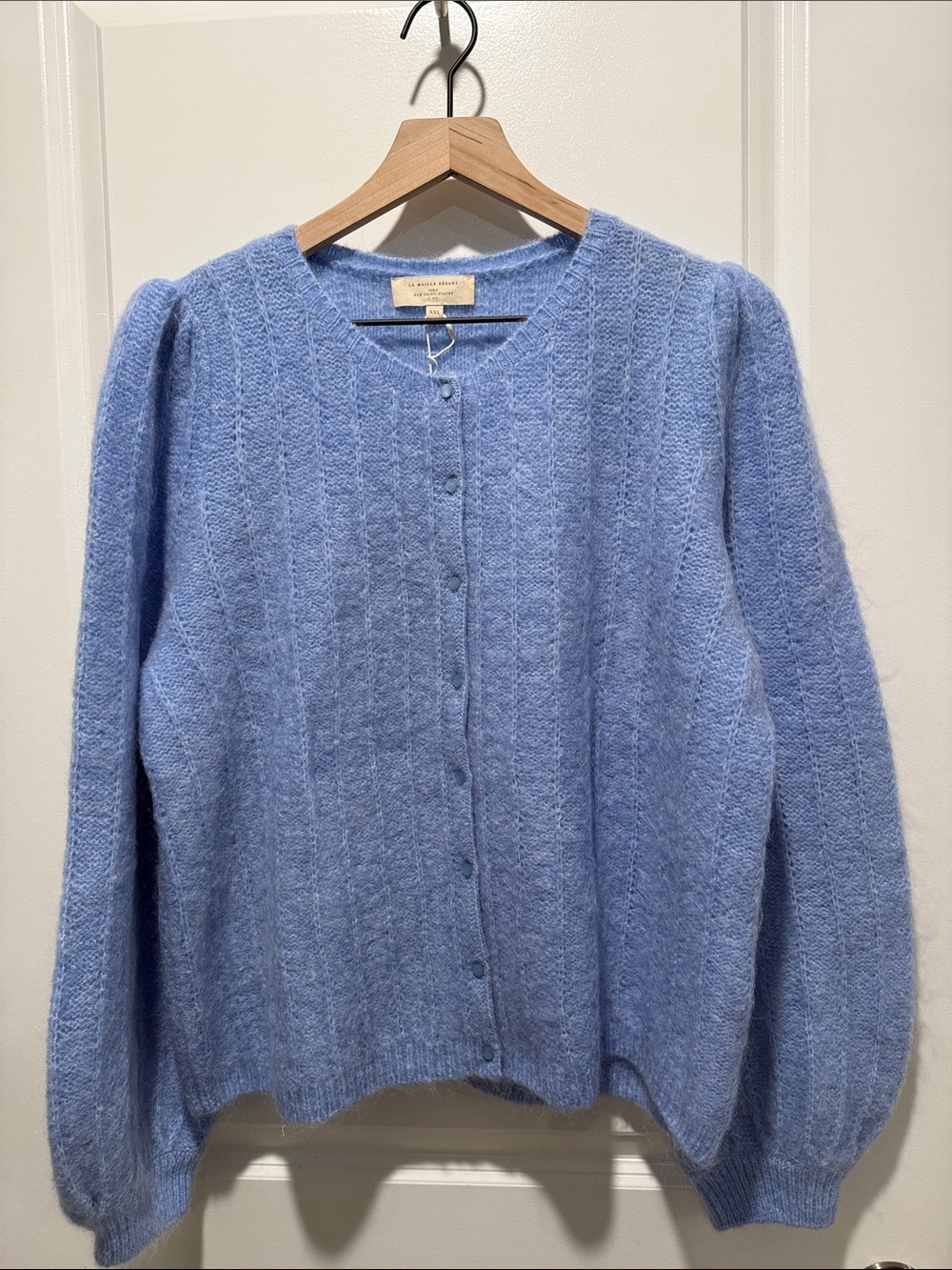 Sezane Amance Cardigan Light Blue - Size XXL
